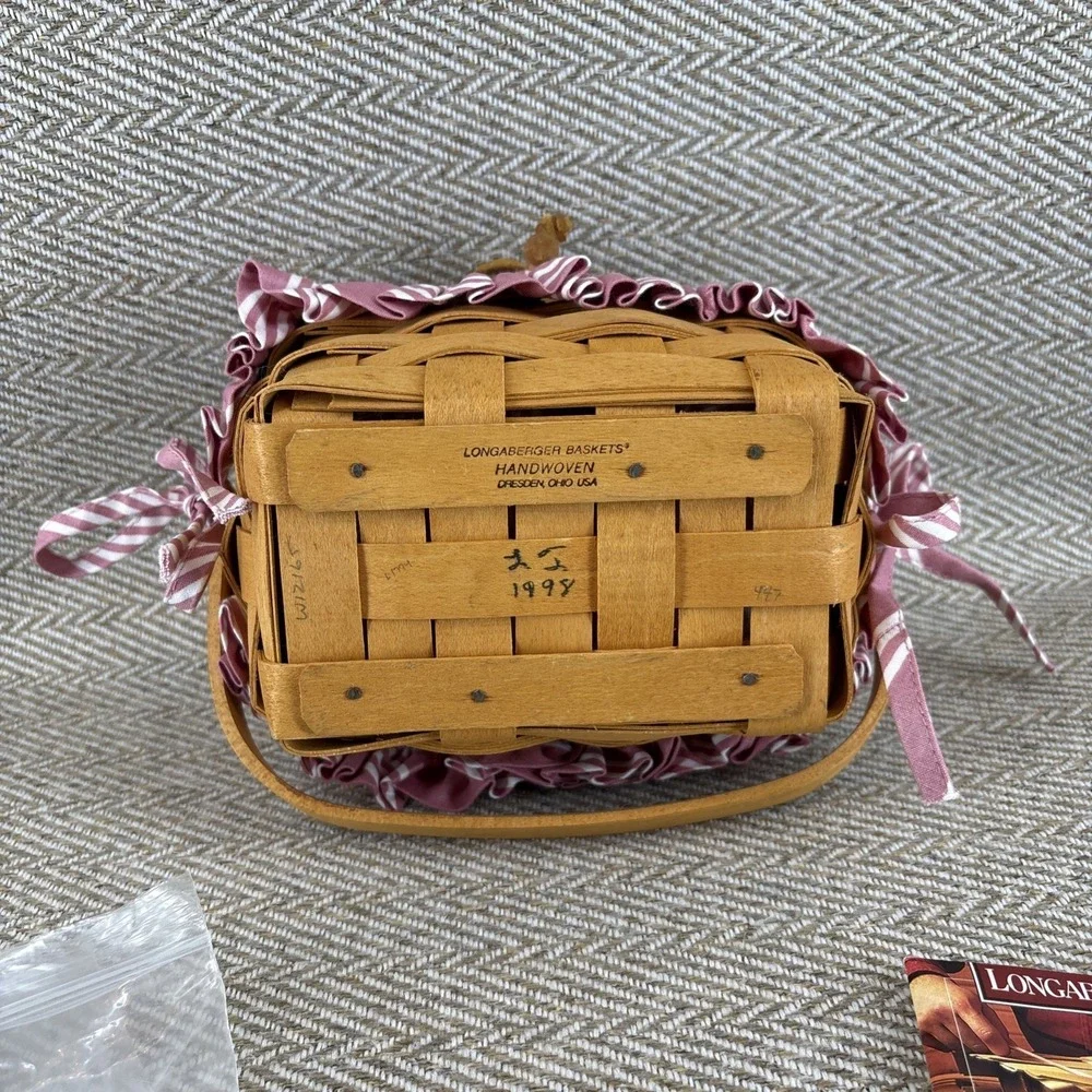 Longaberger Kiddie Combo Purse Dusty Rose Liner - 1998 - Picture 10 of 10